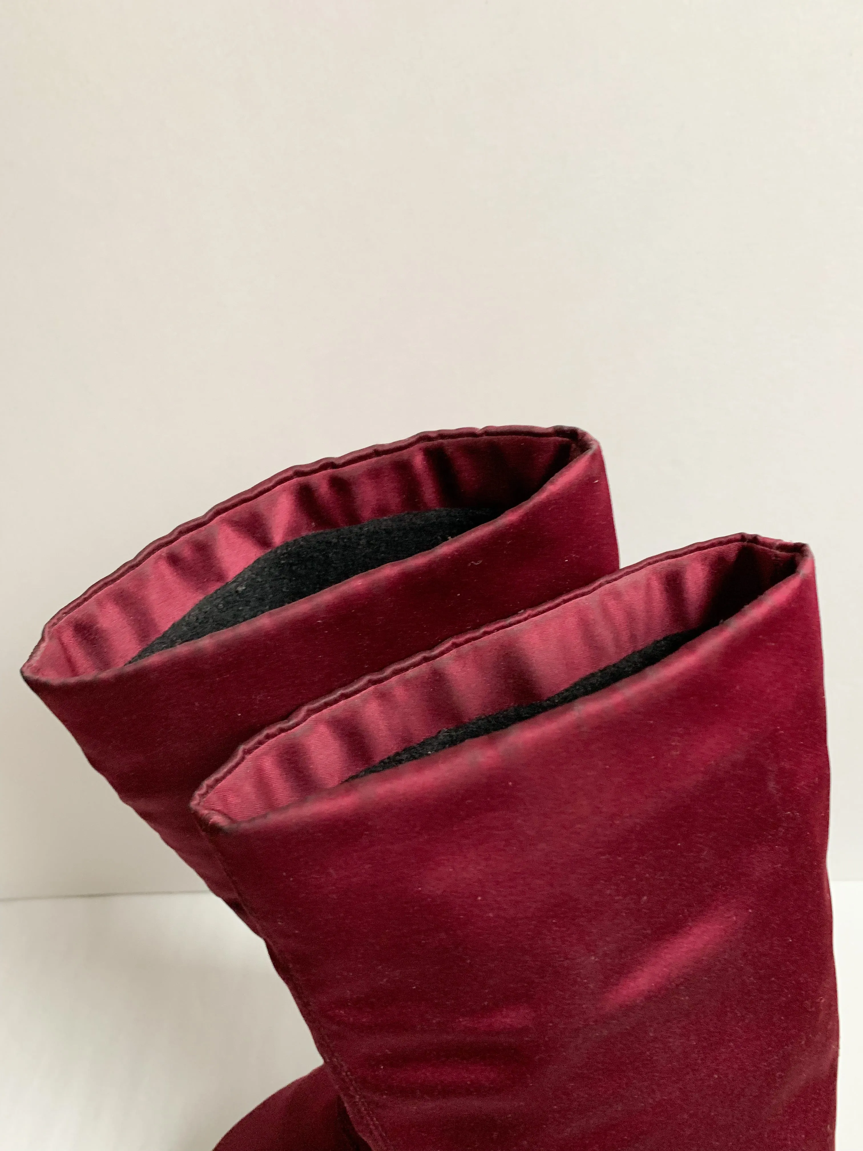 【 MM6  Maison Margiera 】 Satin Long Boots