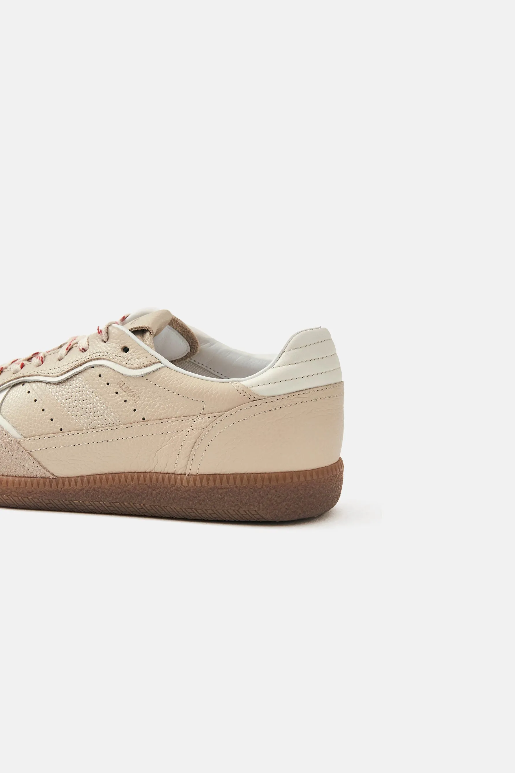 490 Rife Grain Cream Leather Sneakers - Cream