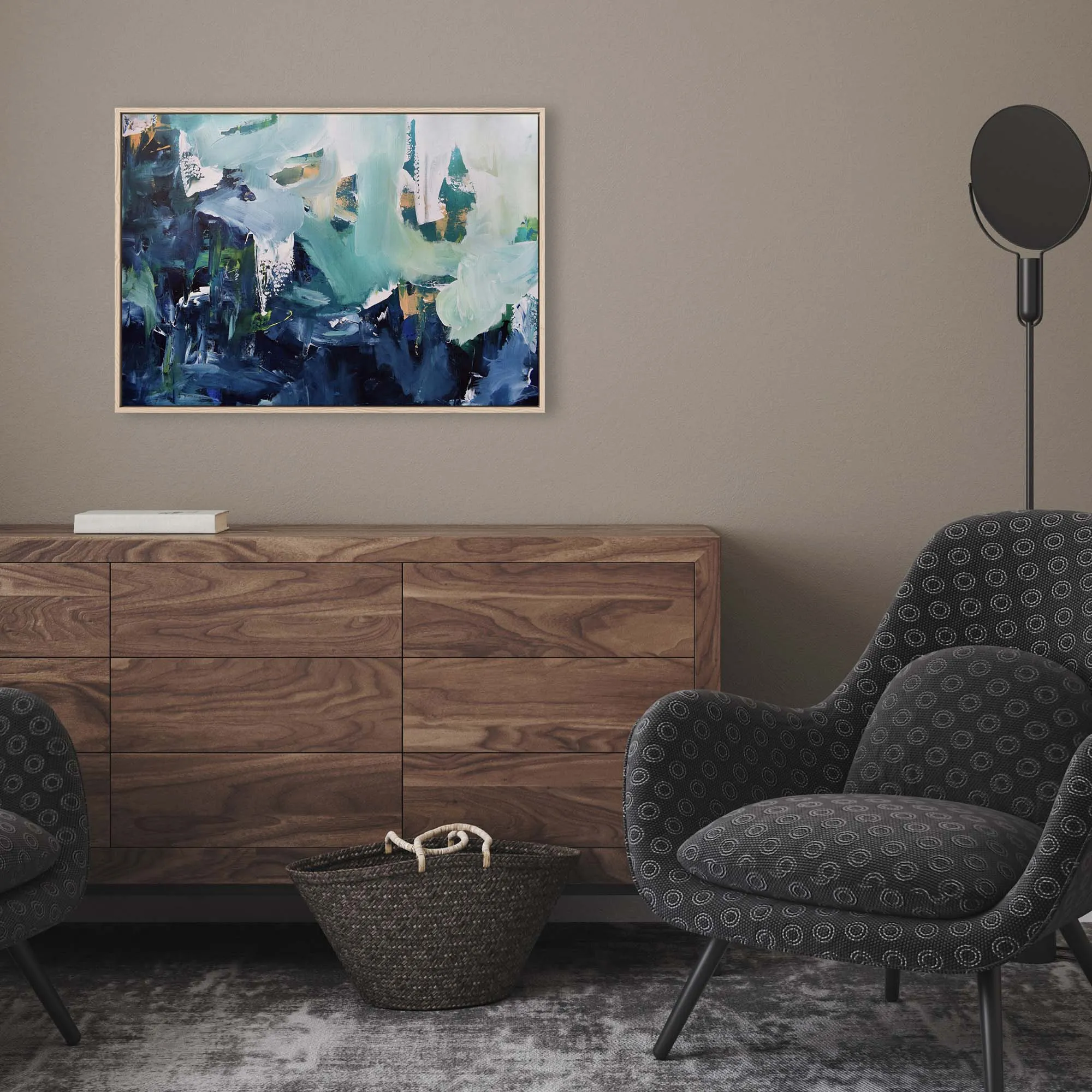 Abstract 176 Framed Canvas
