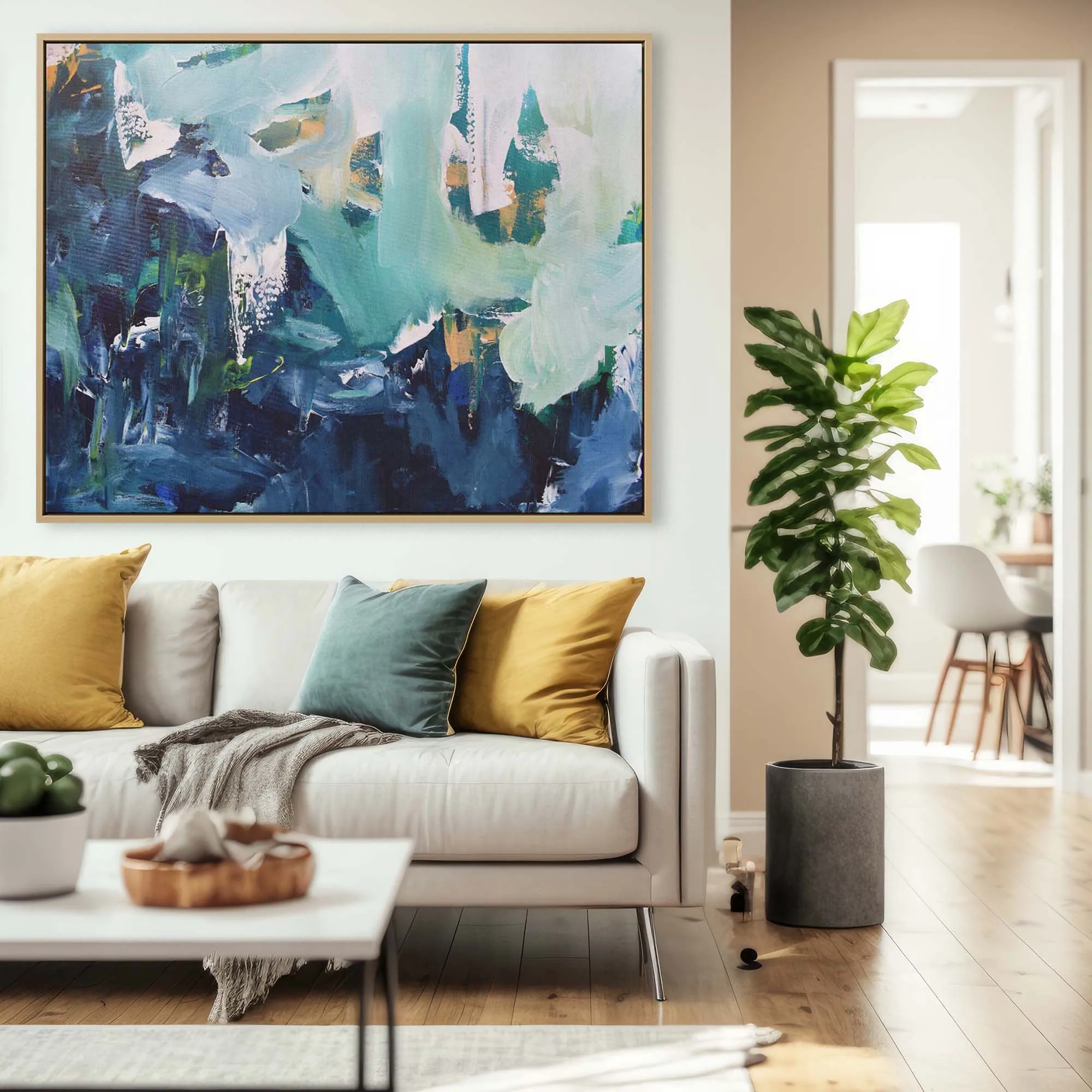 Abstract 176 Framed Canvas
