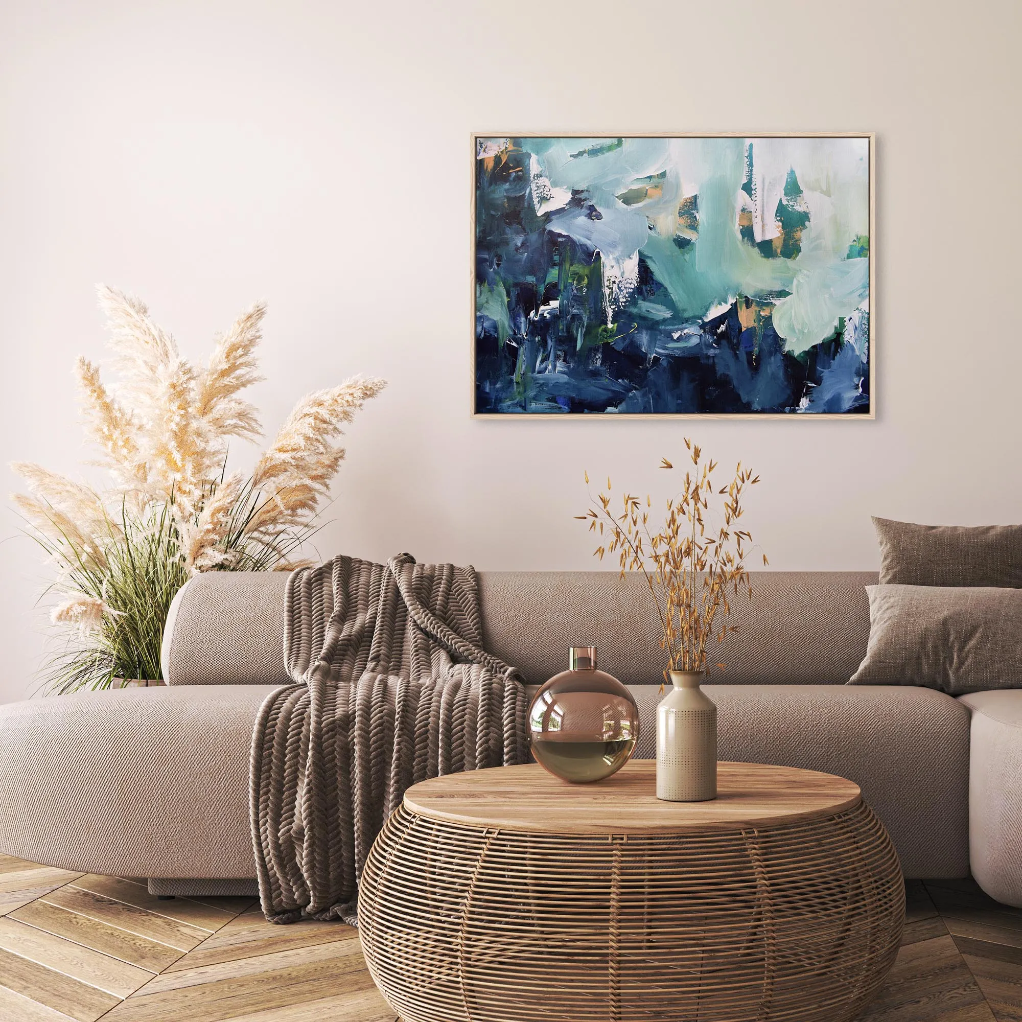 Abstract 176 Framed Canvas
