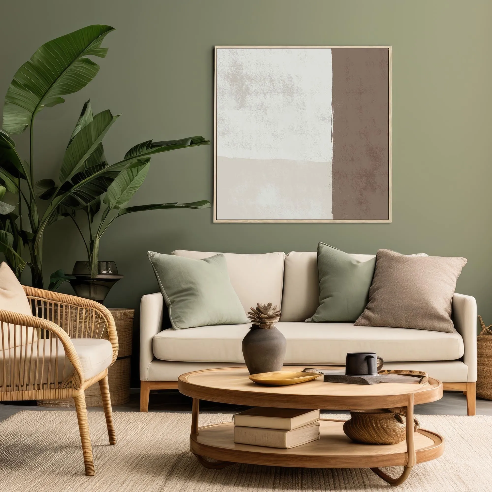 Abstract Study IV Framed Canvas