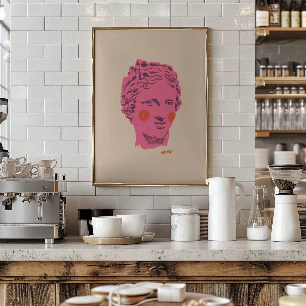 Ancient head - Stretched Canvas, Poster or Fine Art Print