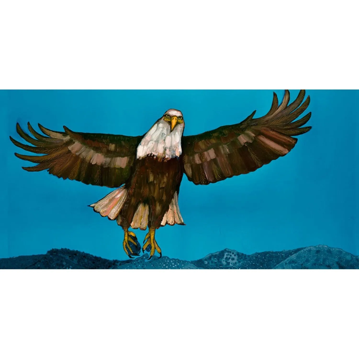 Bald Eagle Blues Canvas Wall Art
