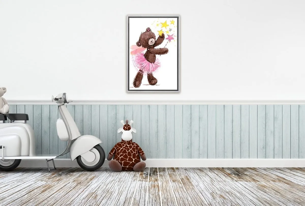 Ballet Bear Fairy | Canvas Wall Art Print