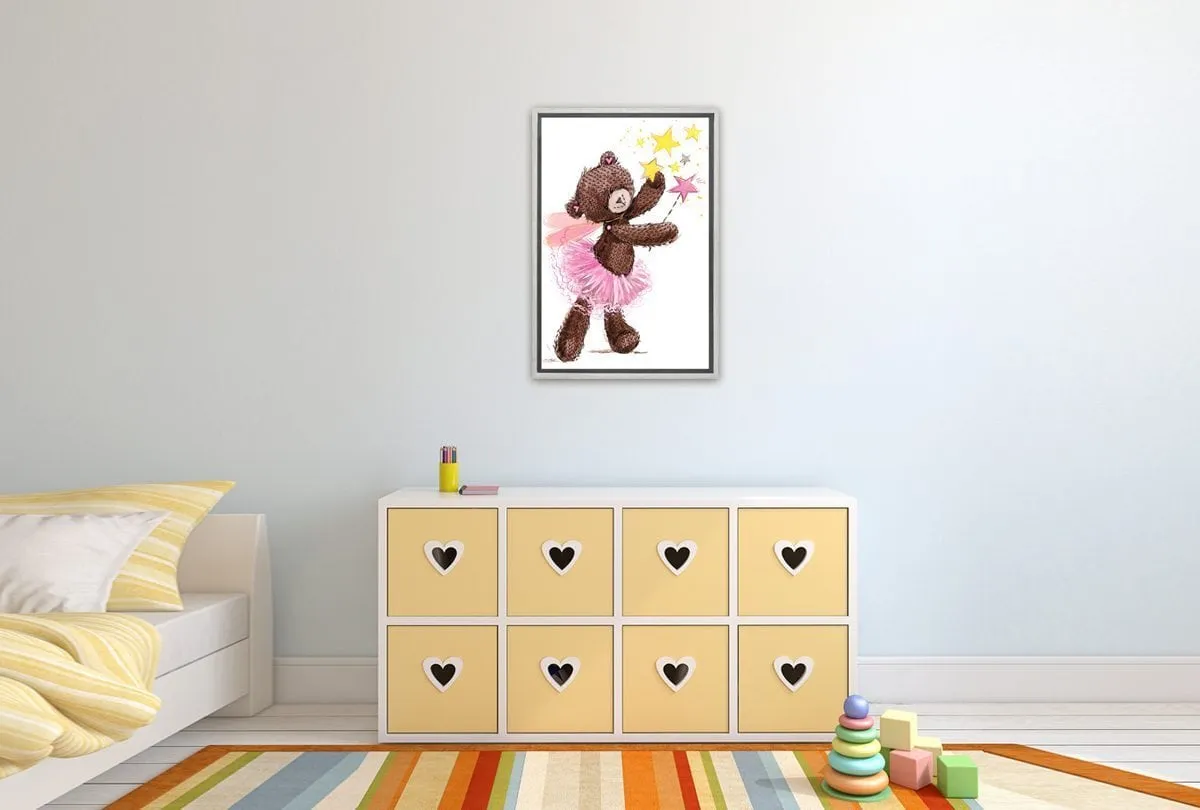 Ballet Bear Fairy | Canvas Wall Art Print