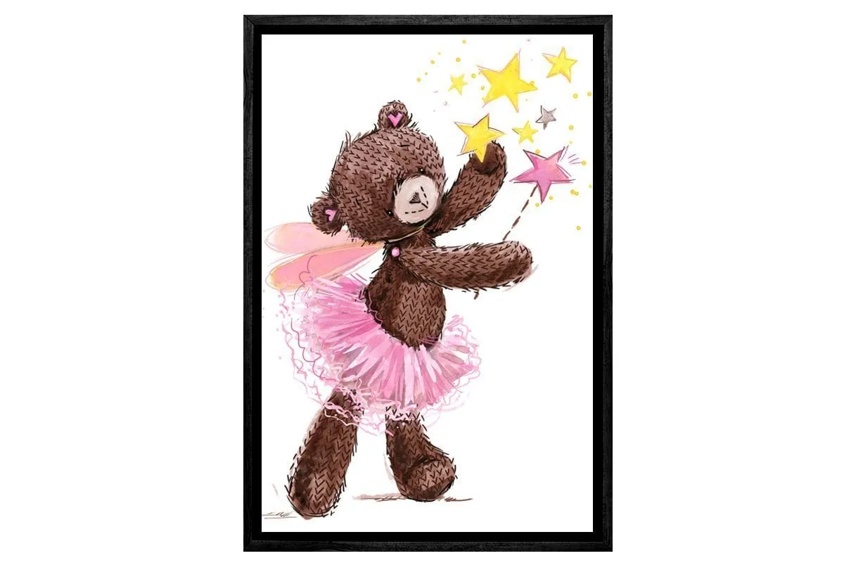 Ballet Bear Fairy | Canvas Wall Art Print