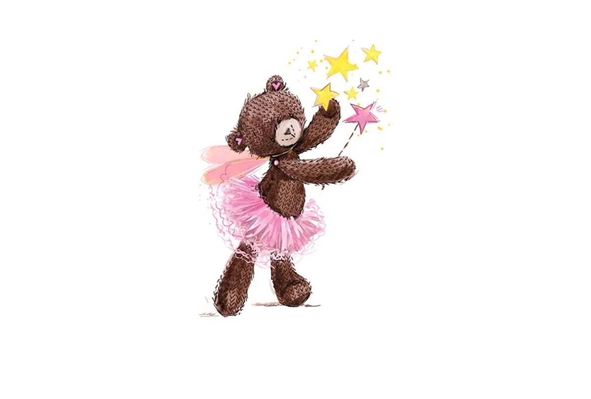 Ballet Bear Fairy | Canvas Wall Art Print