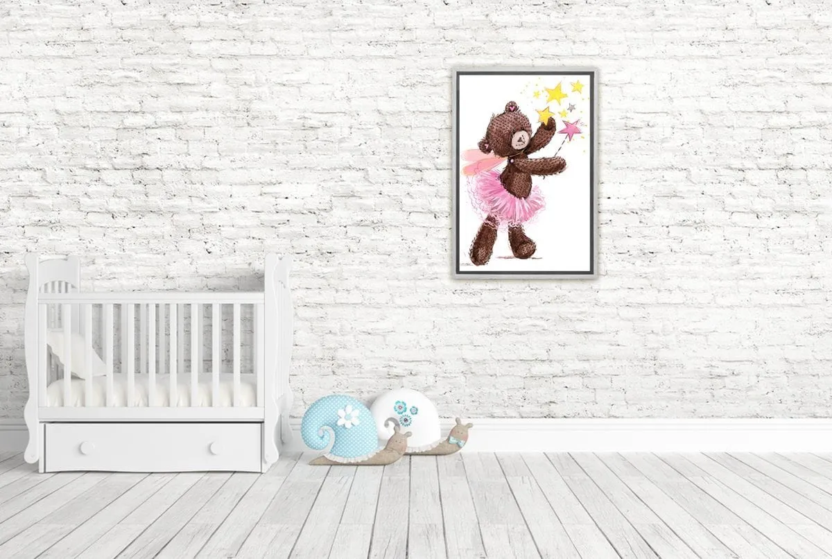 Ballet Bear Fairy | Canvas Wall Art Print
