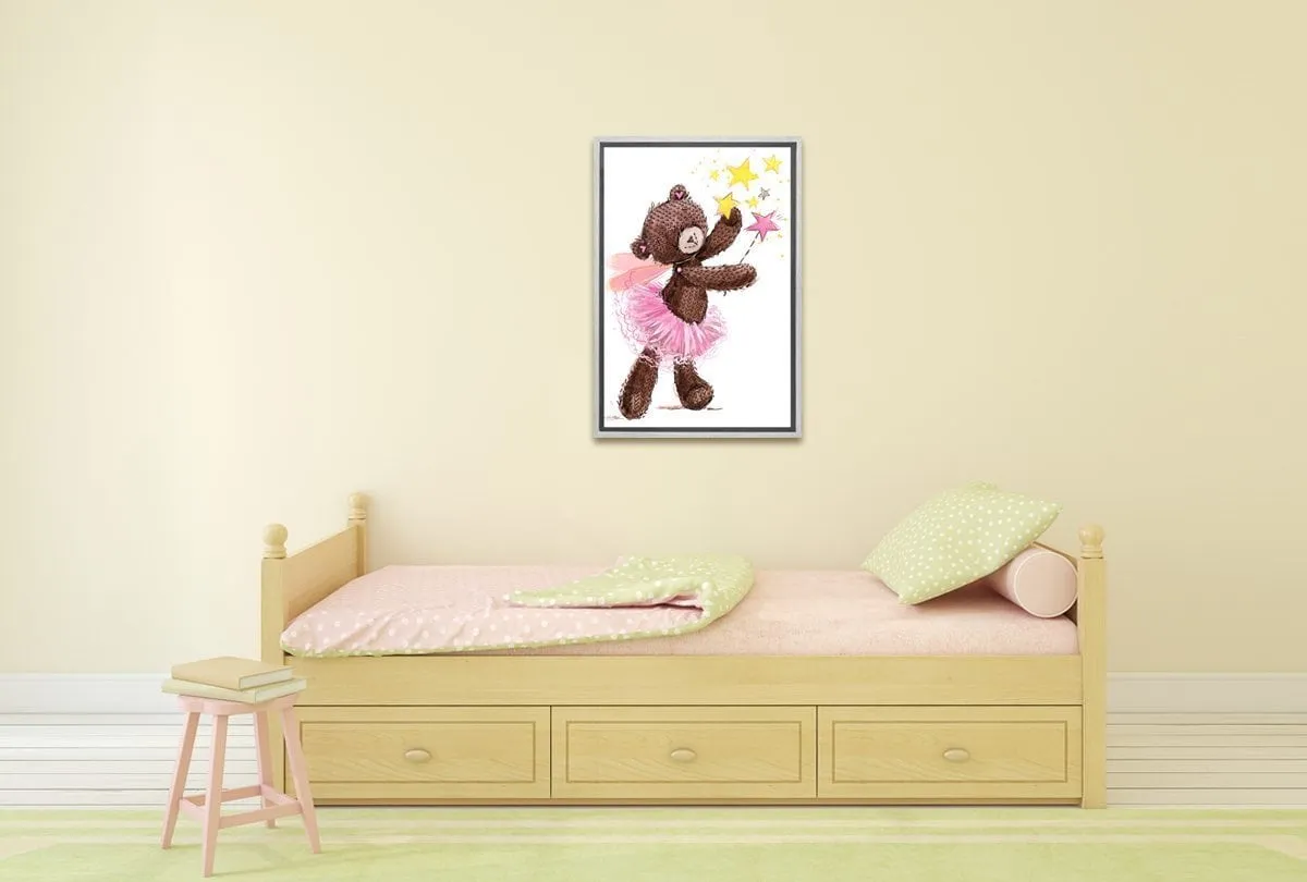 Ballet Bear Fairy | Canvas Wall Art Print