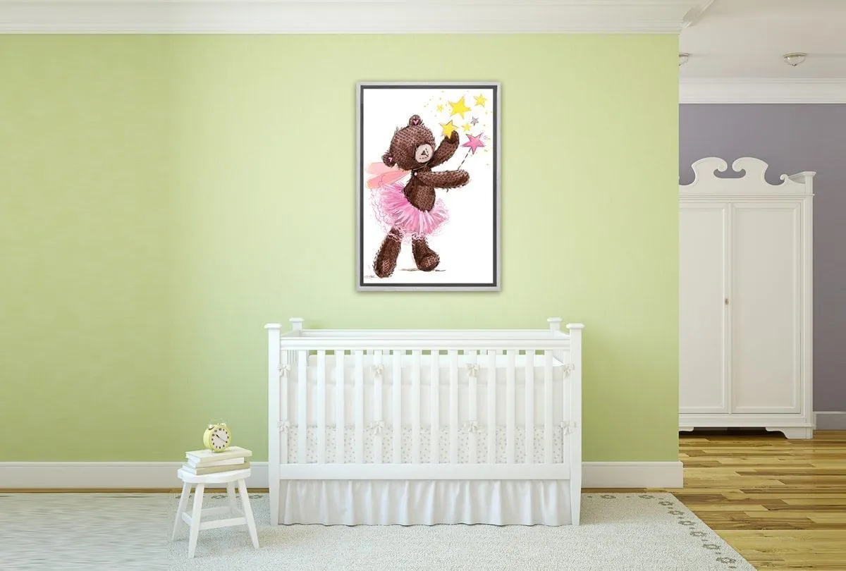 Ballet Bear Fairy | Canvas Wall Art Print