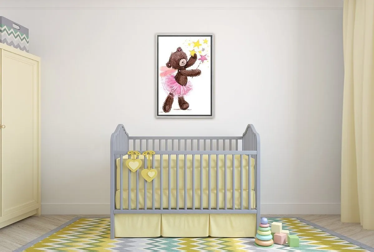 Ballet Bear Fairy | Canvas Wall Art Print