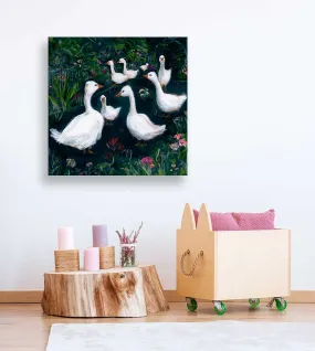 Barcelona Geese Canvas Wall Art