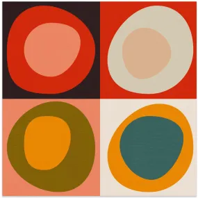 Bauhaus Modern Bold 2 - Square Stretched Canvas, Poster or Fine Art Print