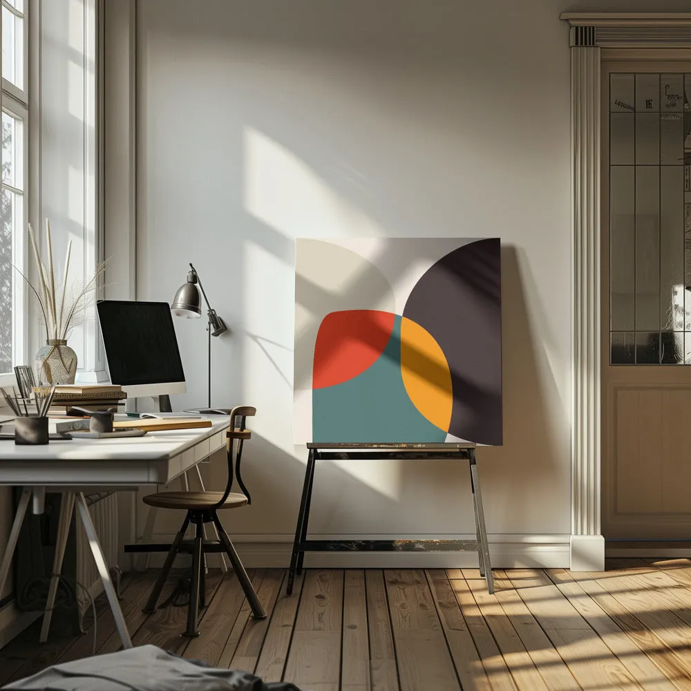 Bauhaus Modern Bold 3 - Square Stretched Canvas, Poster or Fine Art Print