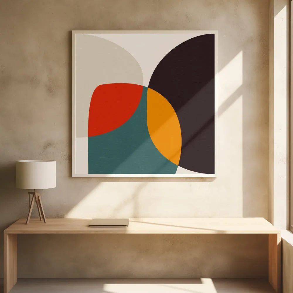 Bauhaus Modern Bold 3 - Square Stretched Canvas, Poster or Fine Art Print