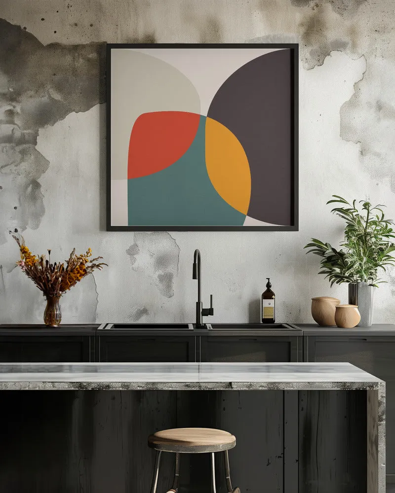 Bauhaus Modern Bold 3 - Square Stretched Canvas, Poster or Fine Art Print