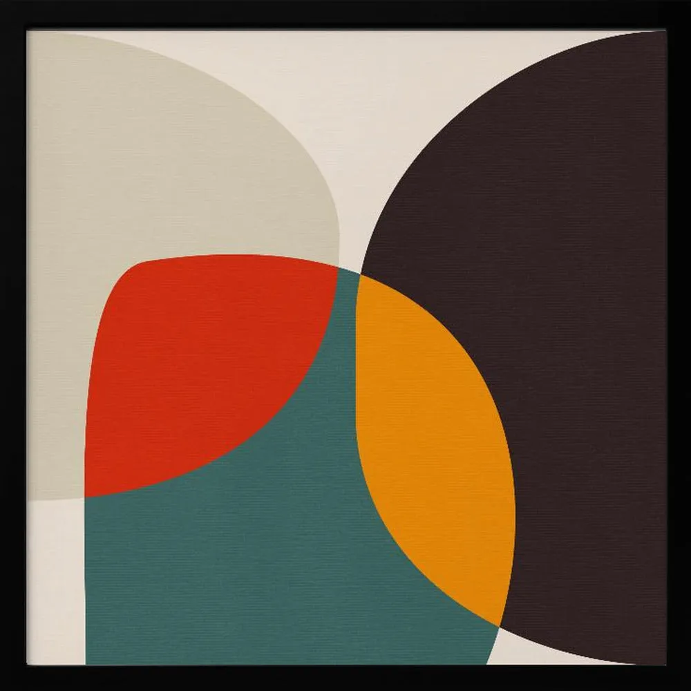 Bauhaus Modern Bold 3 - Square Stretched Canvas, Poster or Fine Art Print