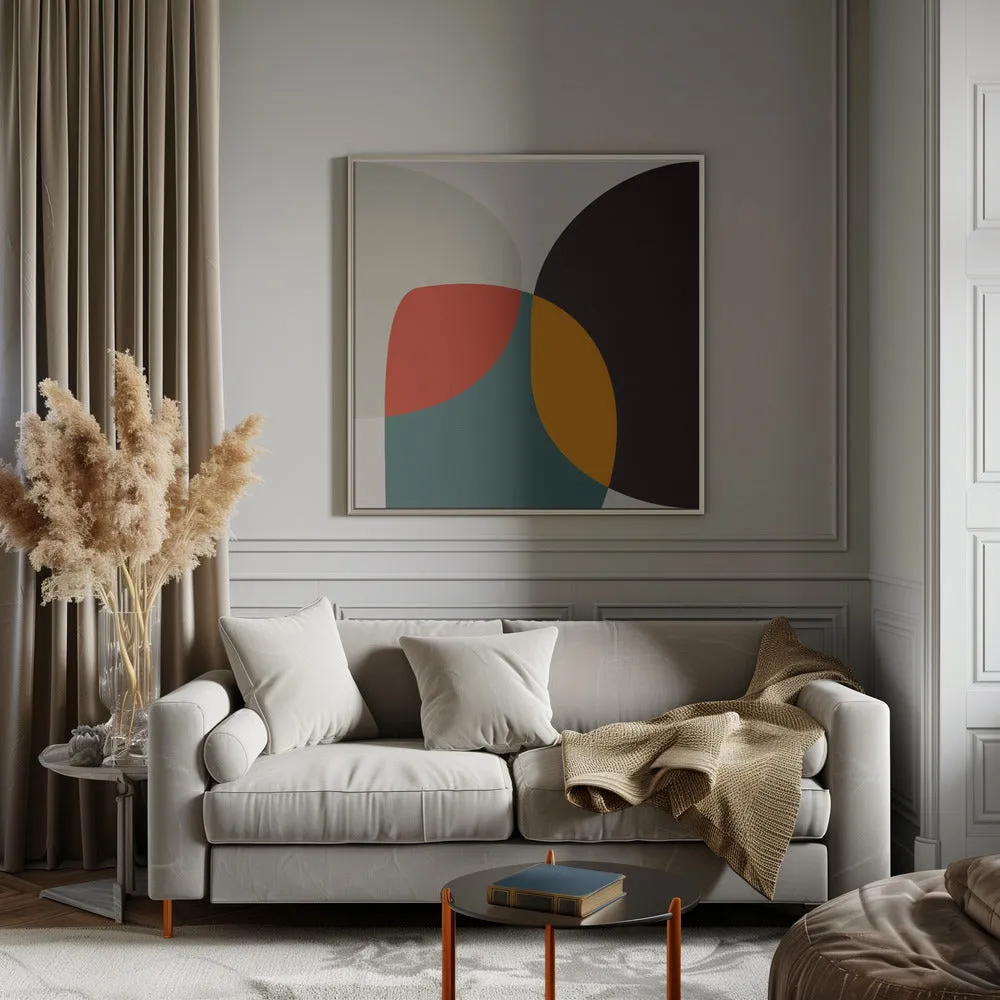 Bauhaus Modern Bold 3 - Square Stretched Canvas, Poster or Fine Art Print