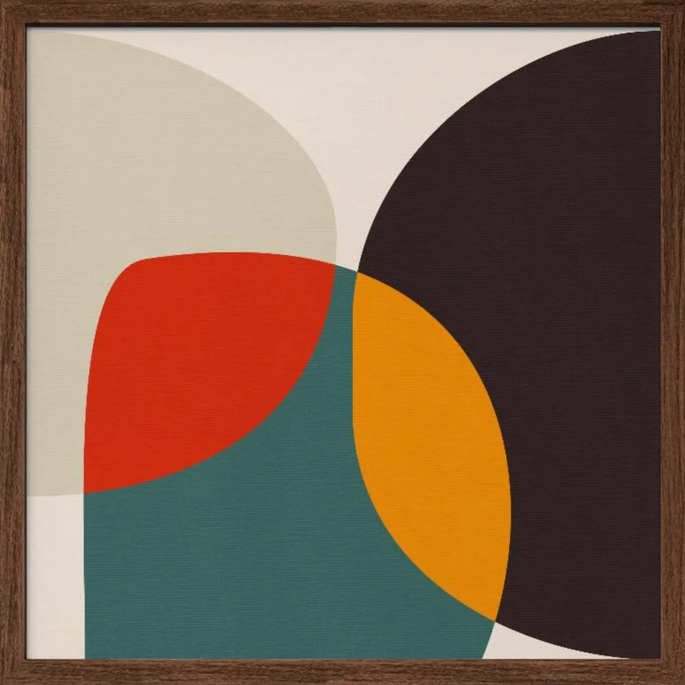 Bauhaus Modern Bold 3 - Square Stretched Canvas, Poster or Fine Art Print