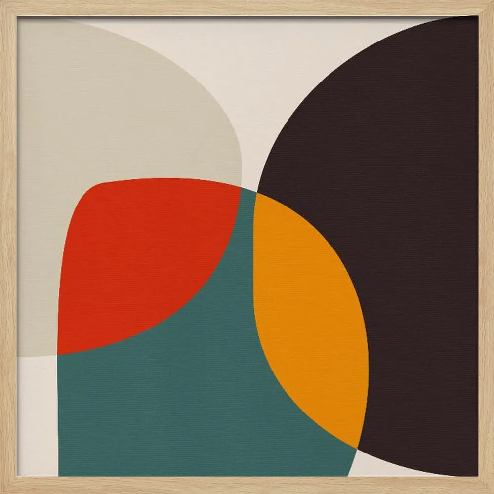 Bauhaus Modern Bold 3 - Square Stretched Canvas, Poster or Fine Art Print