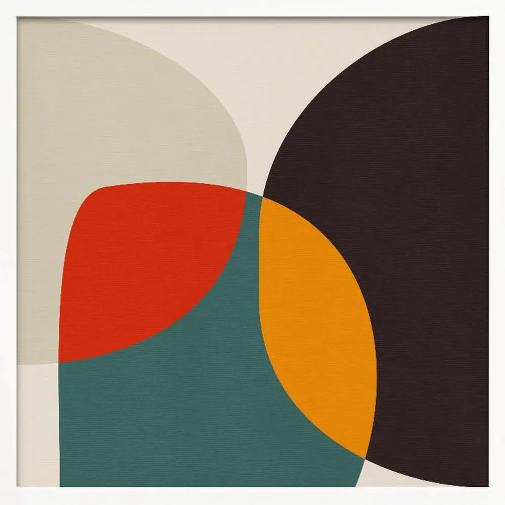 Bauhaus Modern Bold 3 - Square Stretched Canvas, Poster or Fine Art Print