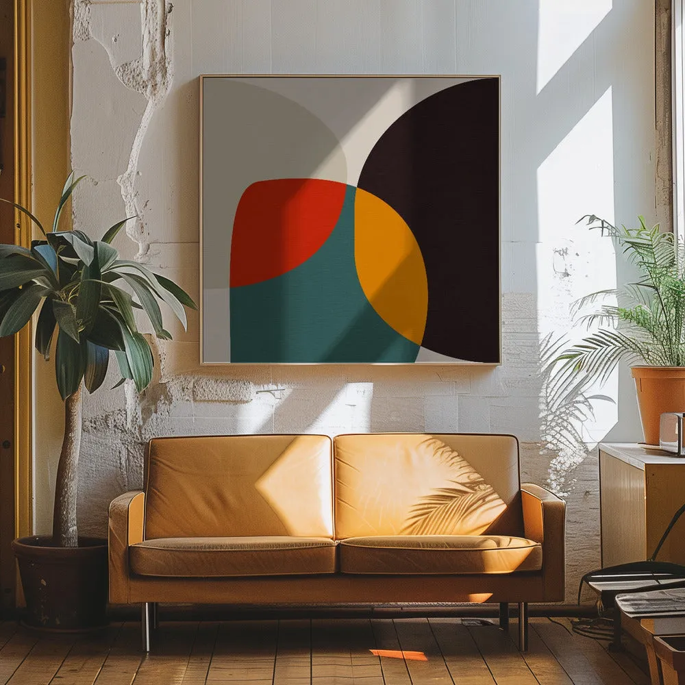 Bauhaus Modern Bold 3 - Square Stretched Canvas, Poster or Fine Art Print
