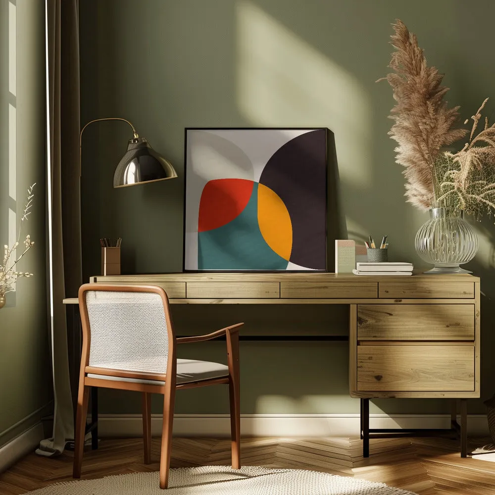Bauhaus Modern Bold 3 - Square Stretched Canvas, Poster or Fine Art Print