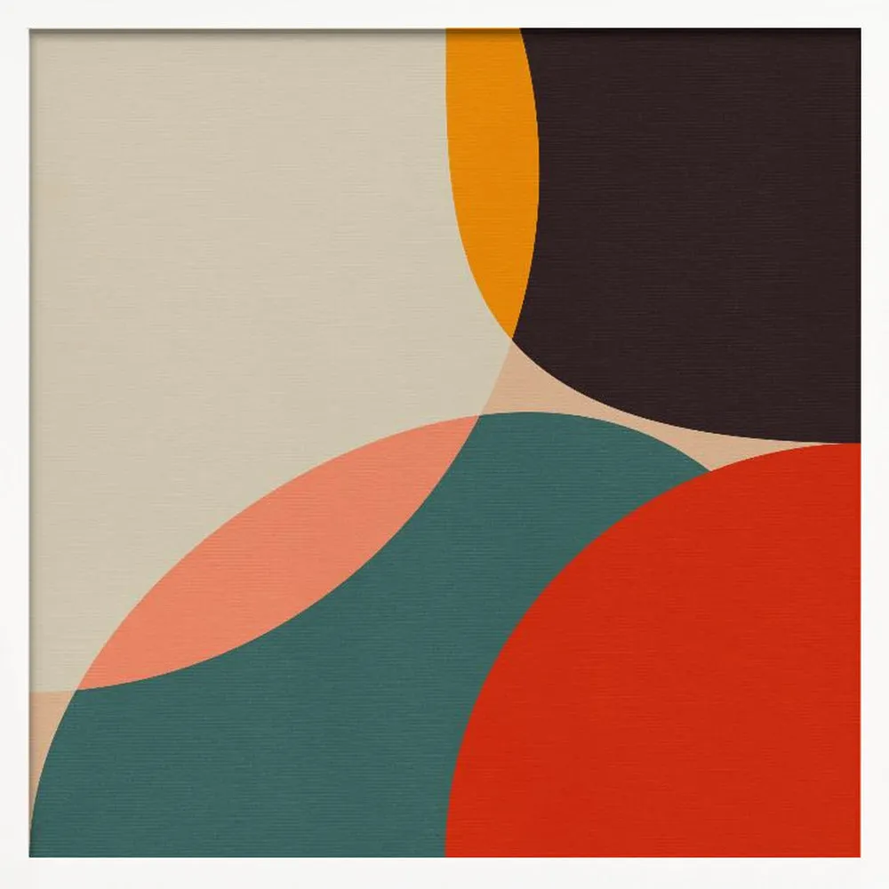 Bauhaus Modern Bold 4 - Square Stretched Canvas, Poster or Fine Art Print