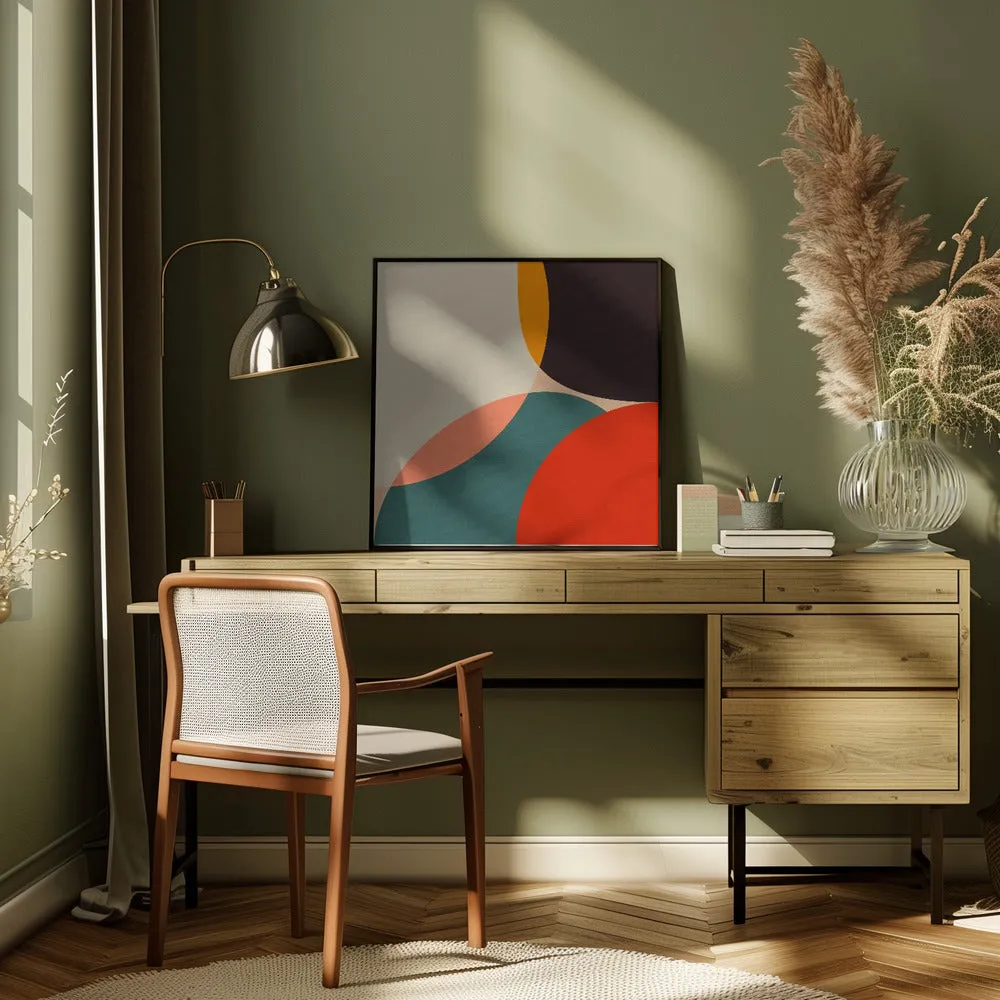 Bauhaus Modern Bold 4 - Square Stretched Canvas, Poster or Fine Art Print