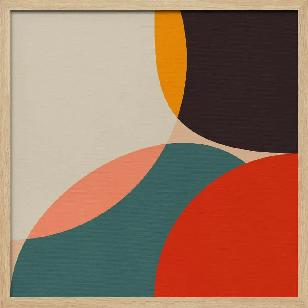 Bauhaus Modern Bold 4 - Square Stretched Canvas, Poster or Fine Art Print