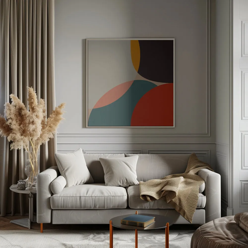 Bauhaus Modern Bold 4 - Square Stretched Canvas, Poster or Fine Art Print