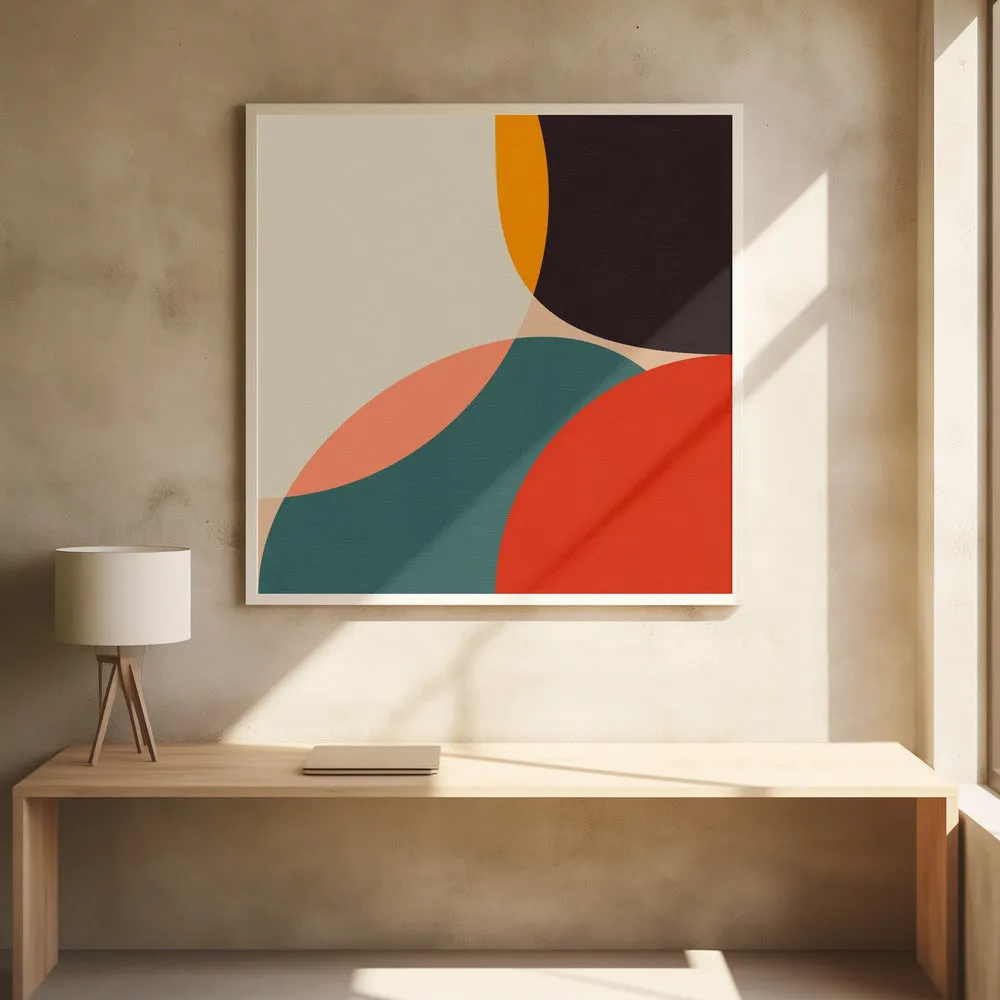 Bauhaus Modern Bold 4 - Square Stretched Canvas, Poster or Fine Art Print