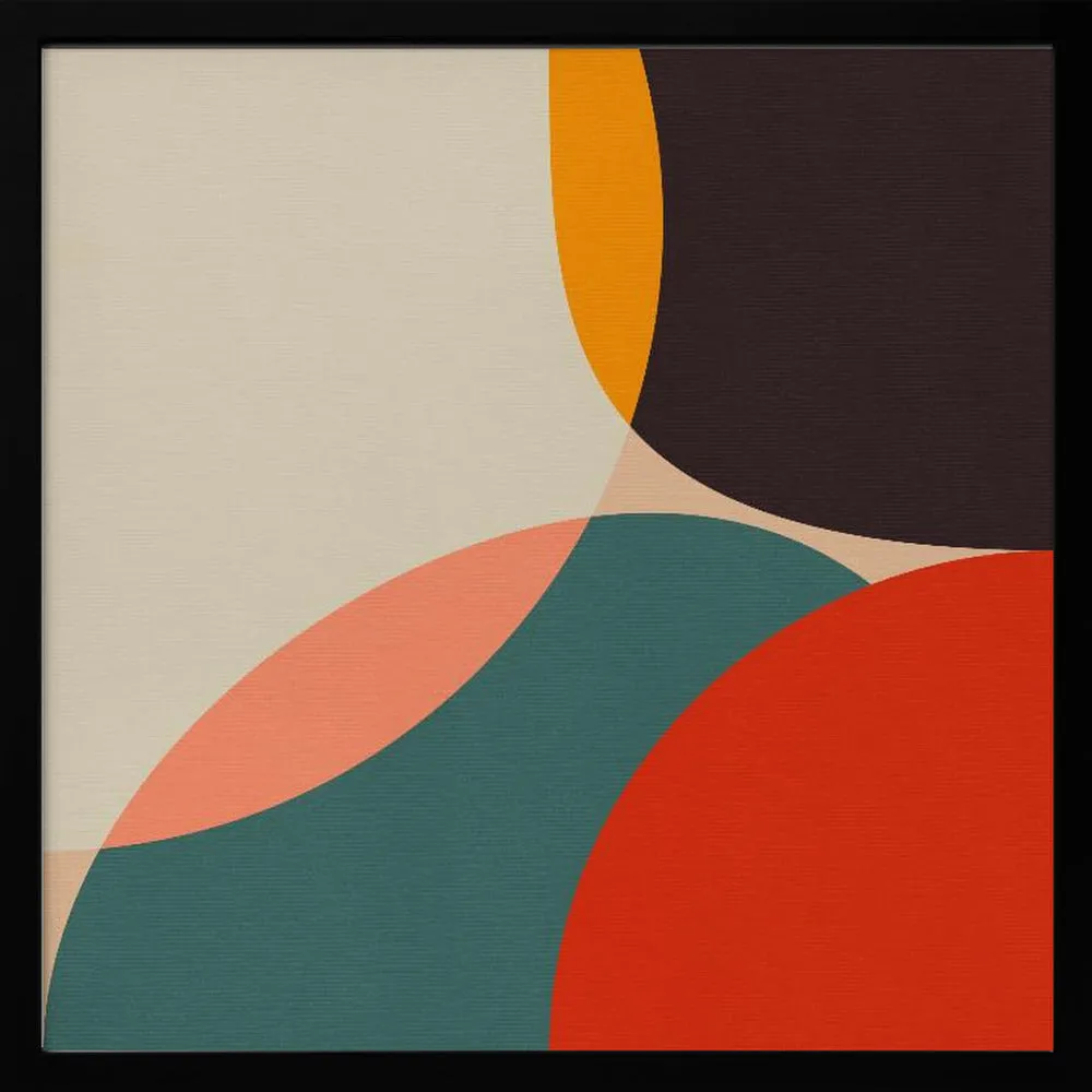Bauhaus Modern Bold 4 - Square Stretched Canvas, Poster or Fine Art Print