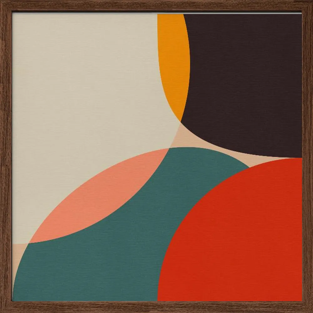 Bauhaus Modern Bold 4 - Square Stretched Canvas, Poster or Fine Art Print