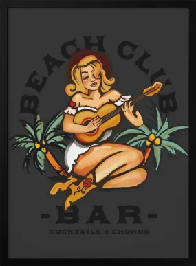 Beach Club.png - Stretched Canvas, Poster or Fine Art Print
