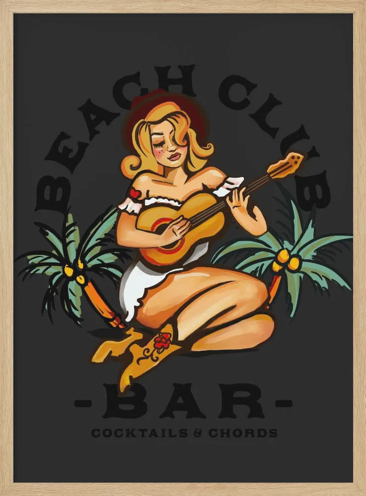 Beach Club.png - Stretched Canvas, Poster or Fine Art Print