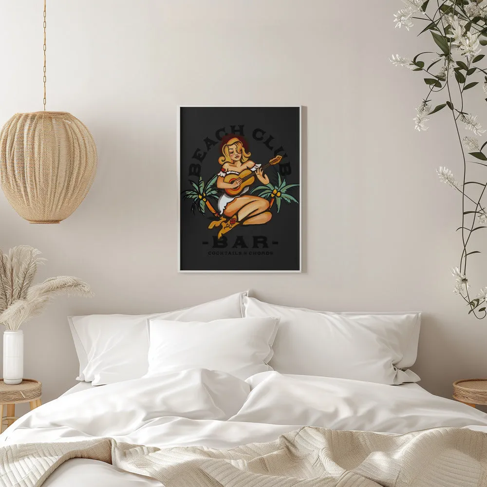 Beach Club.png - Stretched Canvas, Poster or Fine Art Print
