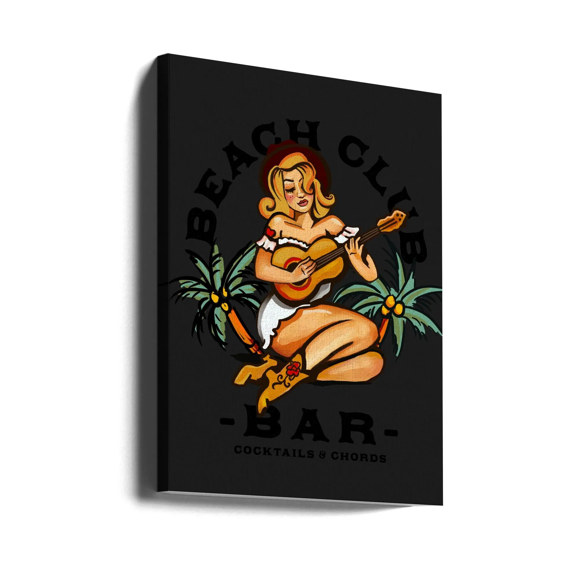 Beach Club.png - Stretched Canvas, Poster or Fine Art Print