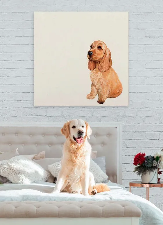 Best Friend - Blonde Cocker Spaniel Canvas Wall Art