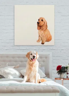 Best Friend - Blonde Cocker Spaniel Canvas Wall Art