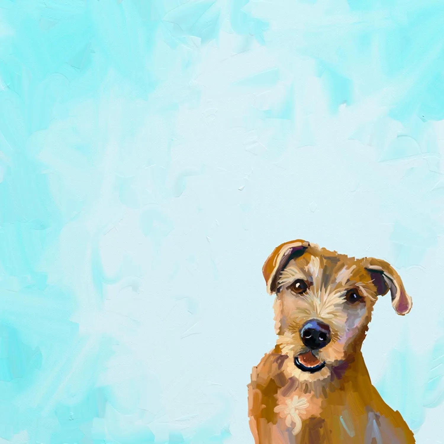 Best Friend - Brown Dog Canvas Wall Art