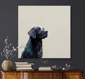 Best Friend - Sunbathing Black Lab Canvas Wall Art