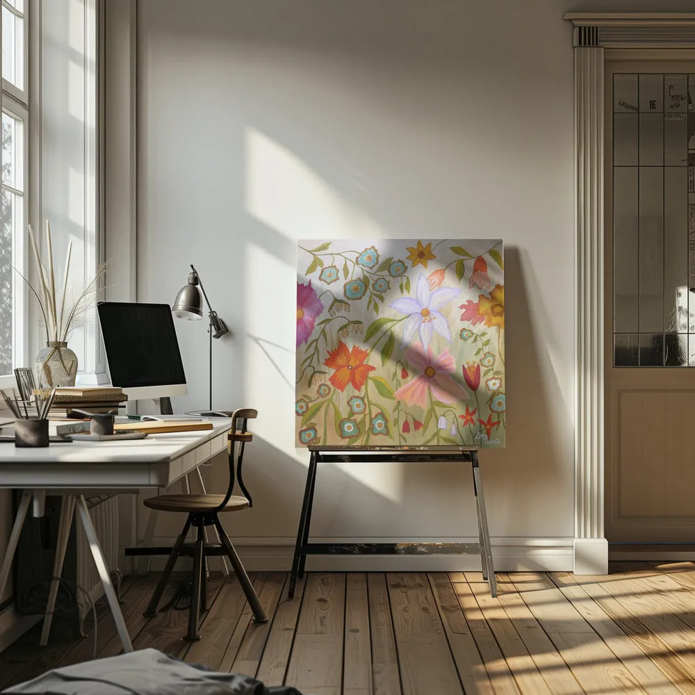 Big Time Spring - Square Stretched Canvas, Poster or Fine Art Print
