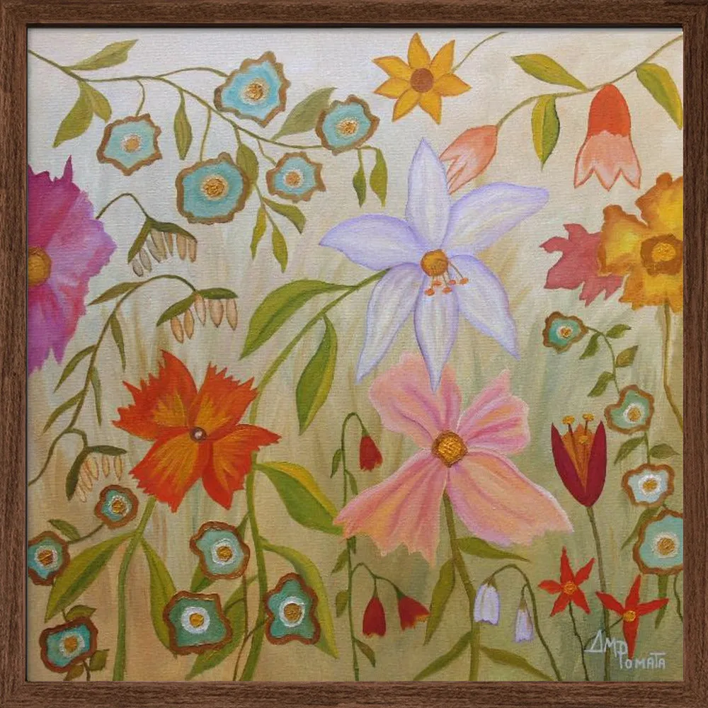 Big Time Spring - Square Stretched Canvas, Poster or Fine Art Print