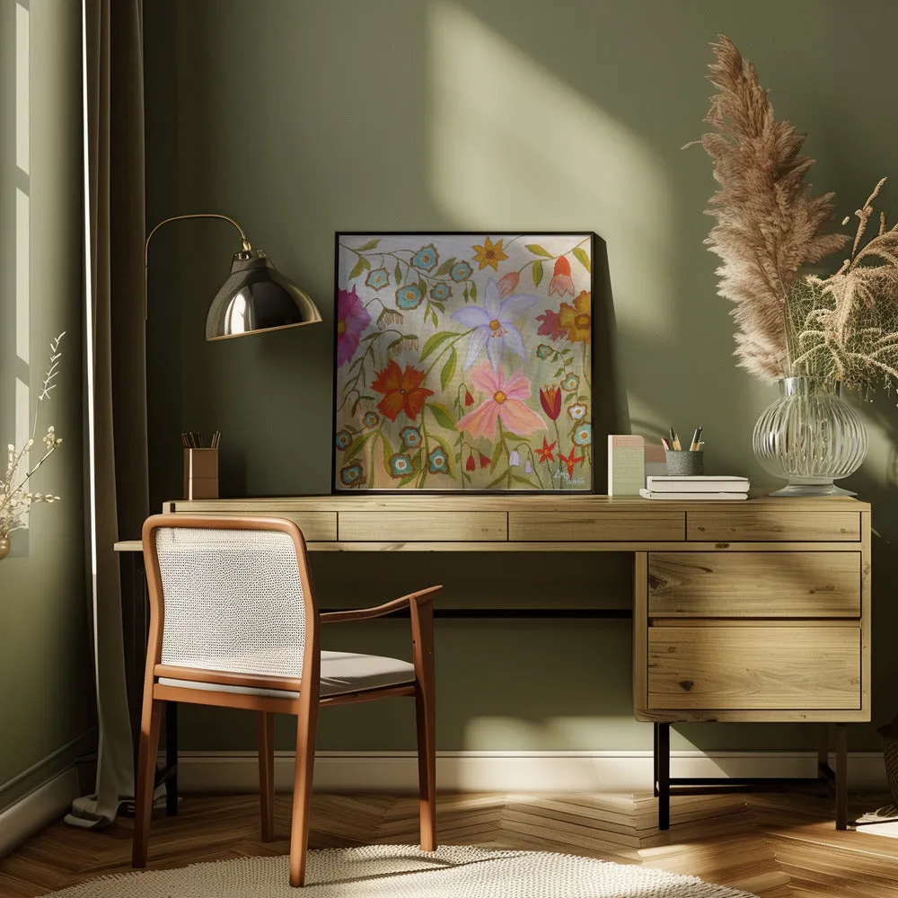 Big Time Spring - Square Stretched Canvas, Poster or Fine Art Print