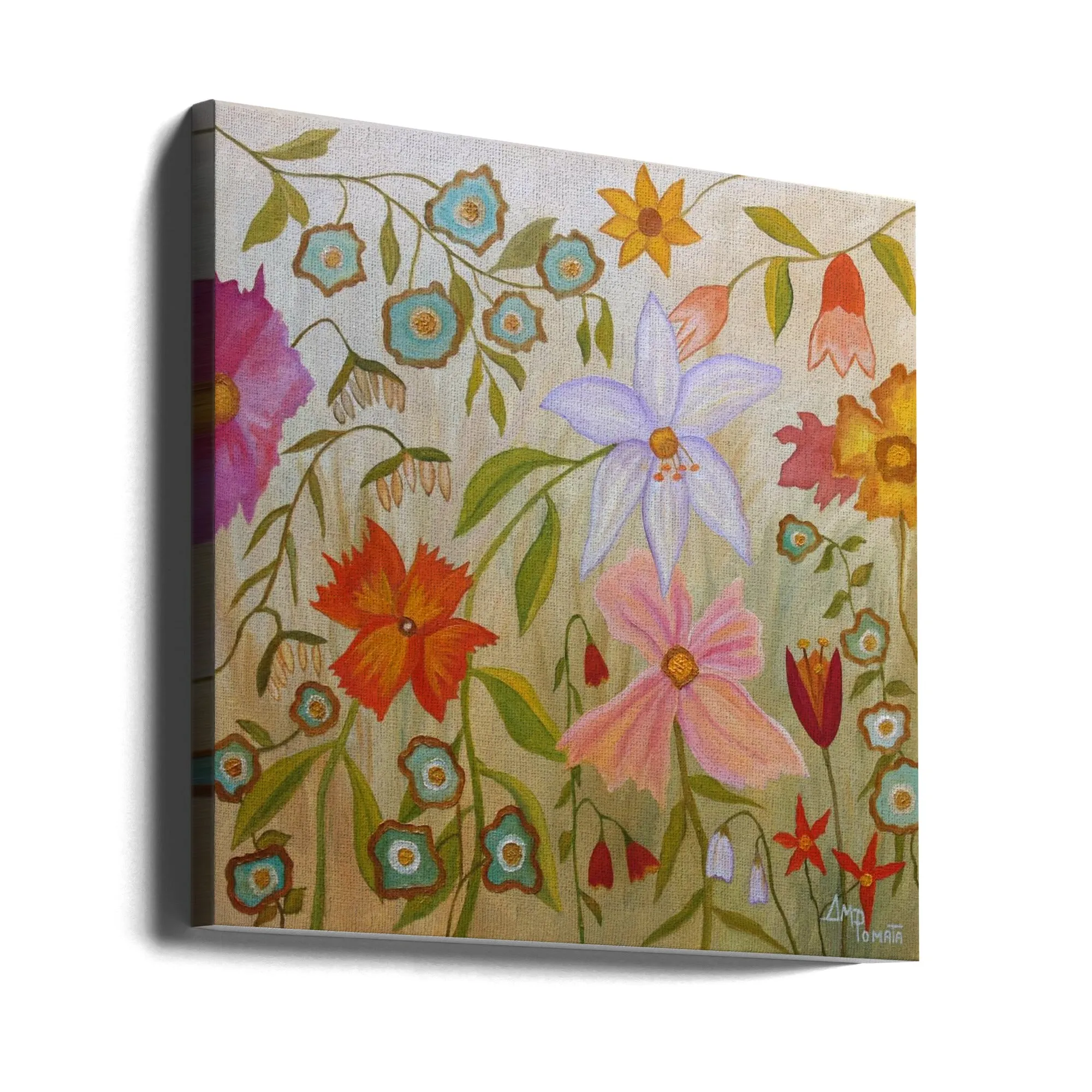 Big Time Spring - Square Stretched Canvas, Poster or Fine Art Print