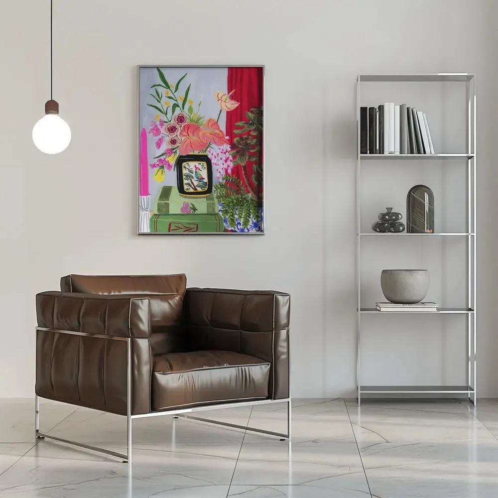 Bird Vase by Sarah Gesek- Stretched Canvas, Poster or Fine Art Print