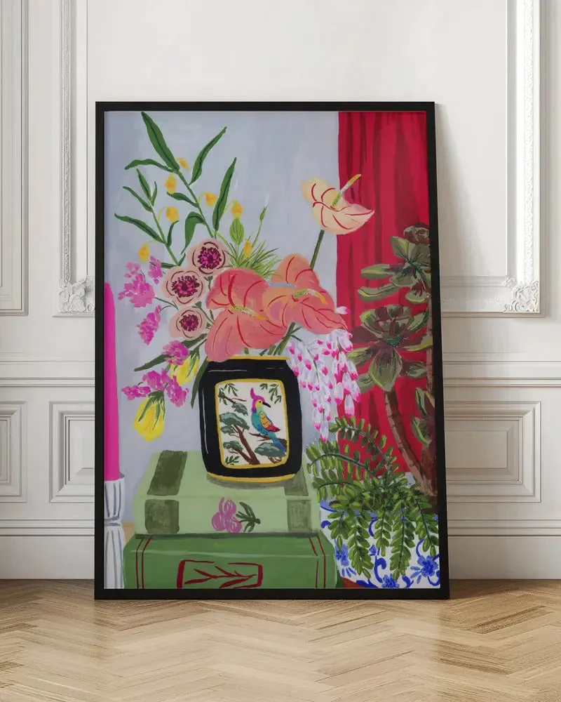 Bird Vase by Sarah Gesek- Stretched Canvas, Poster or Fine Art Print