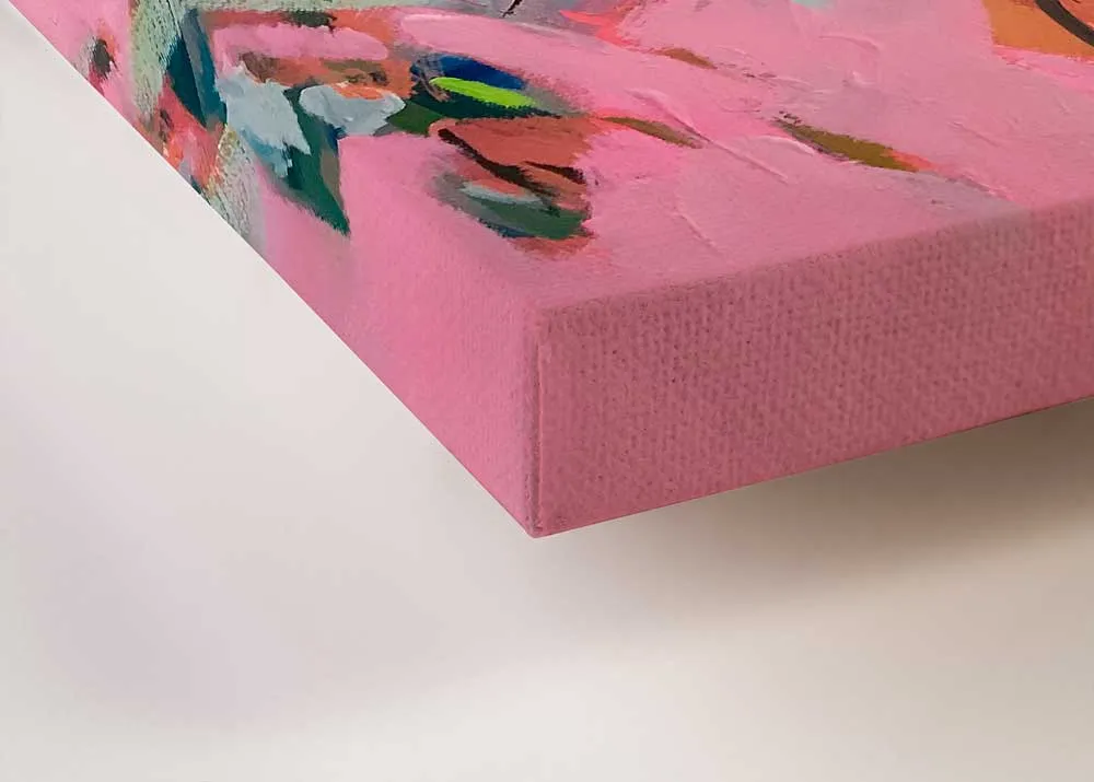 Birds On Pink Canvas Wall Art